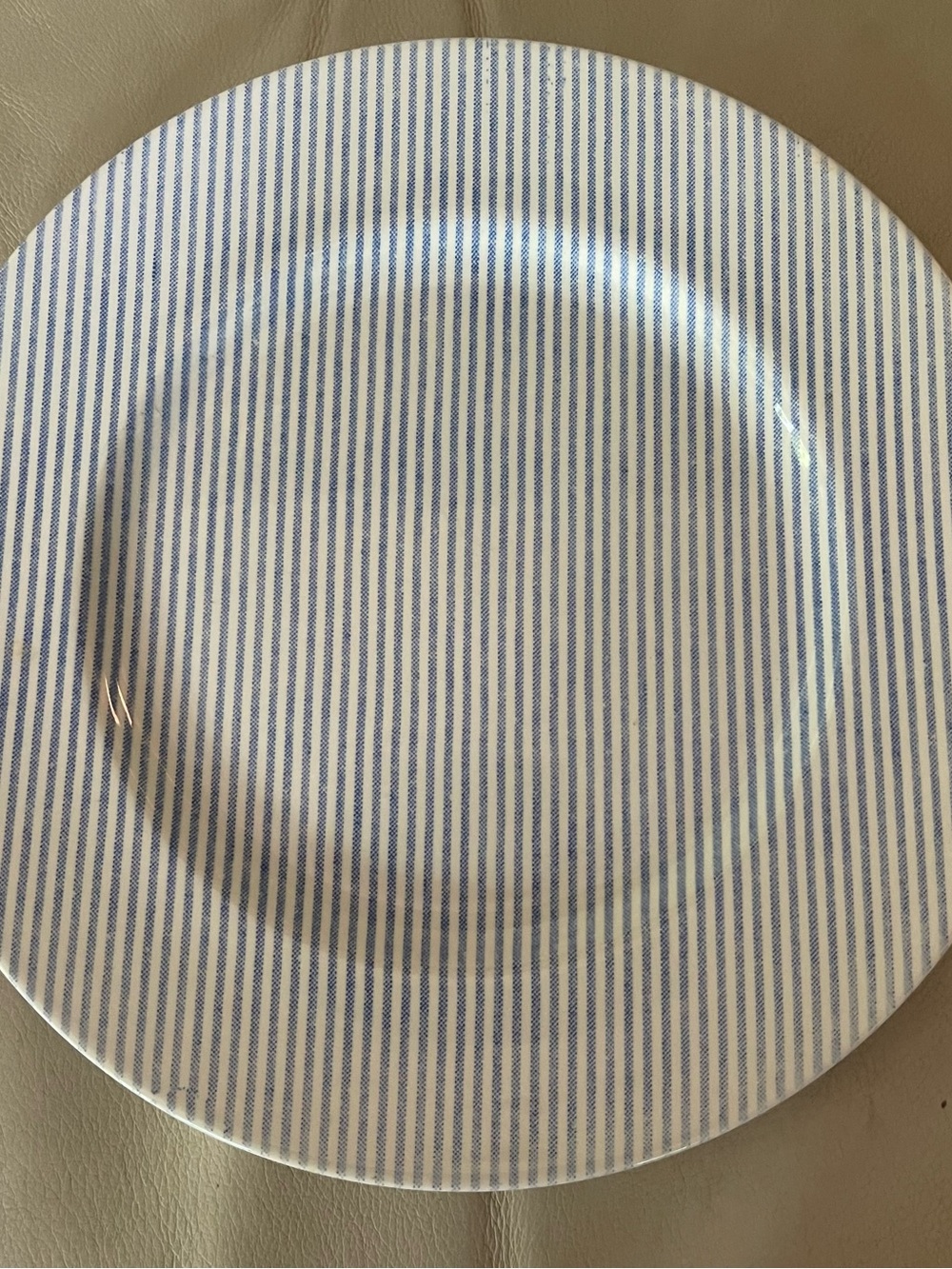 Ralph Lauren Blue Striped Dinner Plate